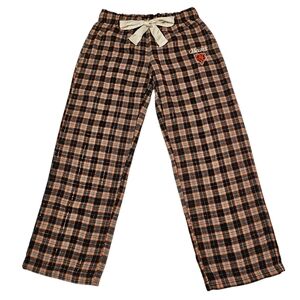 NFL Chicago Bears Women's Plaid Pajama Pants - Blue and Orange